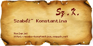 Szabó Konstantina névjegykártya